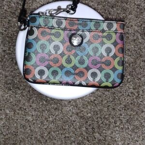 Coach Multicolor Circle Pattern Wristlet